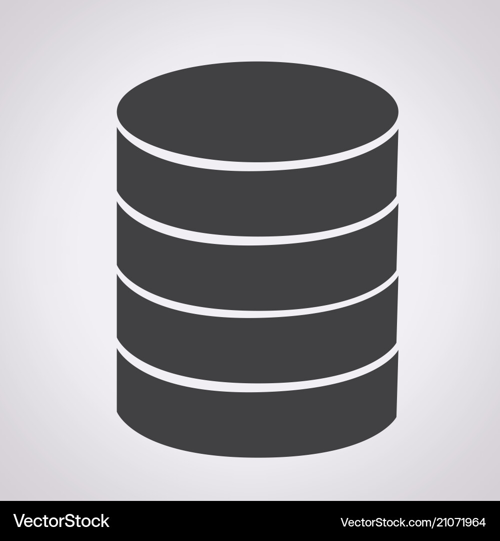 Database icon Database icon vector image