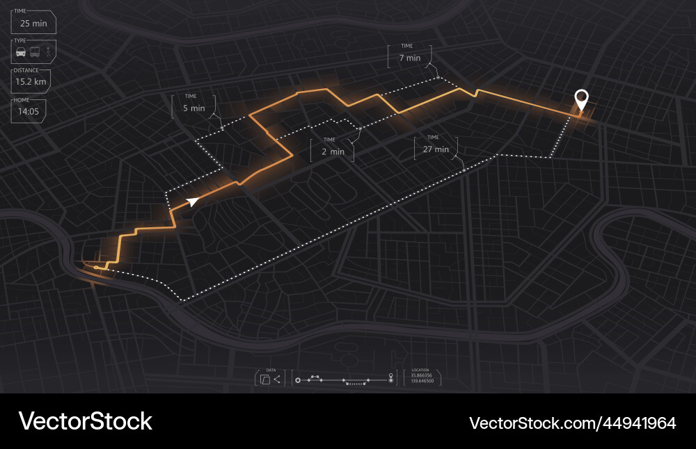 Gps Kartennavigation zu eigenen Hausansicht von oben Gps Kartennavigation zu eigenen Hausansicht von oben vektorbild