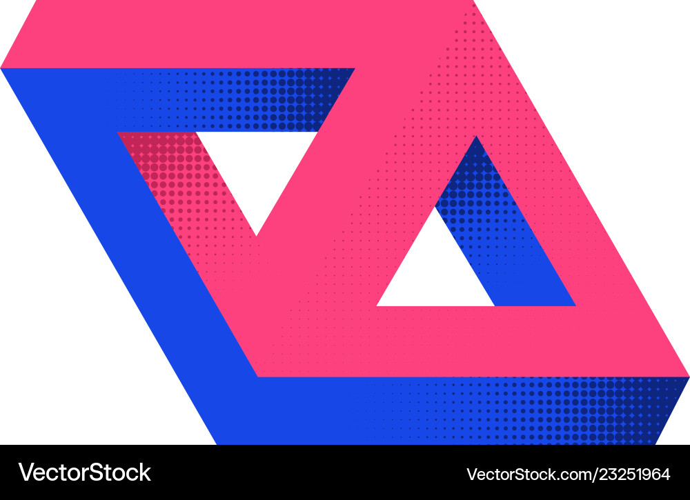 Impossible shape optical web design element line Impossible shape optical web design element line vector image