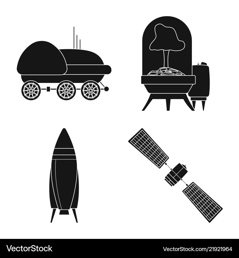 Isolated object of mars and space symbol set Isolated object of mars and space symbol set vector image