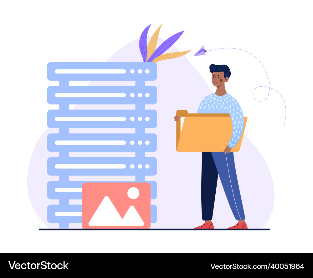 Modern database concept Modern database concept vector image