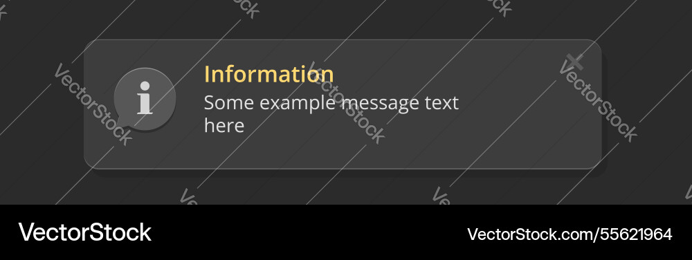 Notice notification message window for mobile app Vector Image