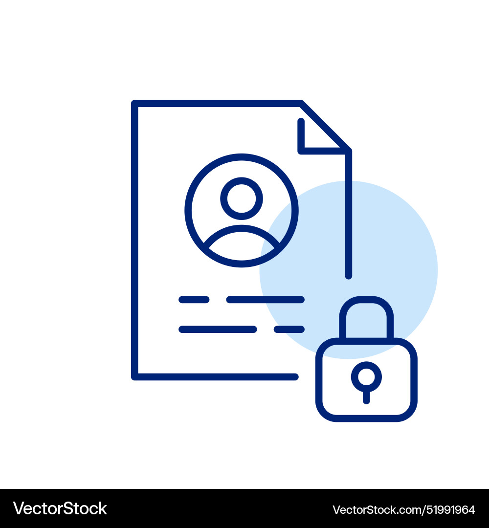 Personal record file and lock secure data storage Personal record file and lock secure data storage vector image