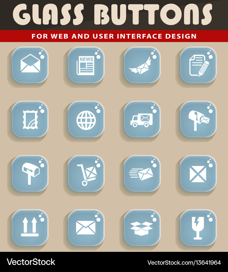 Post service icon set Post service icon set vector image