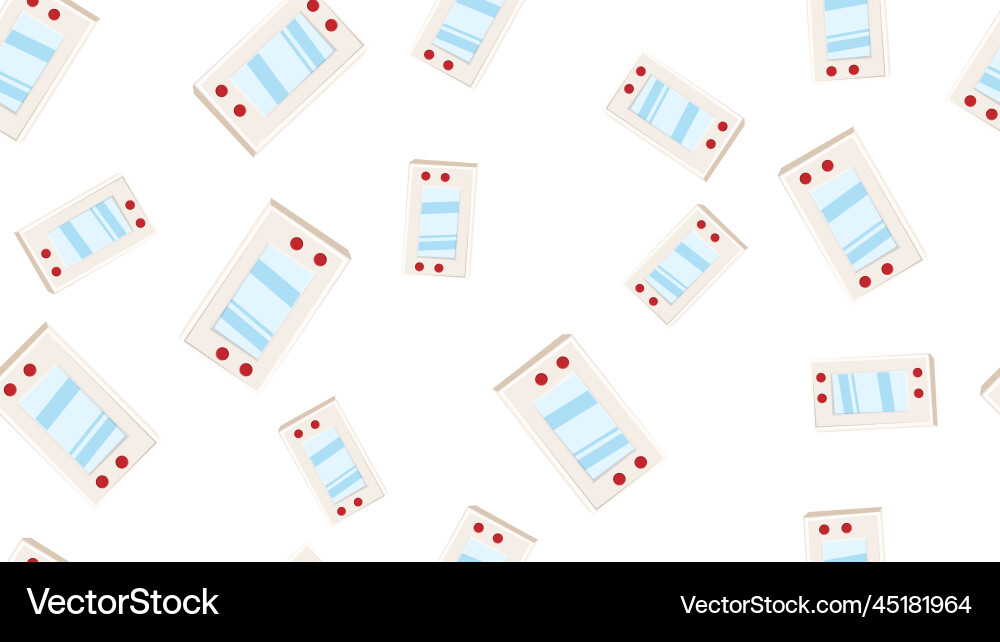 Seamless pattern endless with handheld game vector image