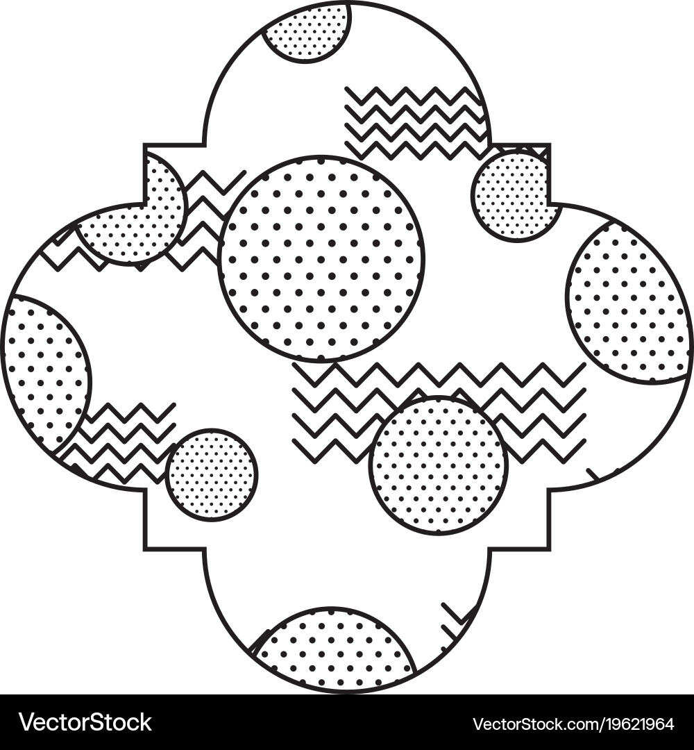 Seamless pattern label shape with geometric Vector Image