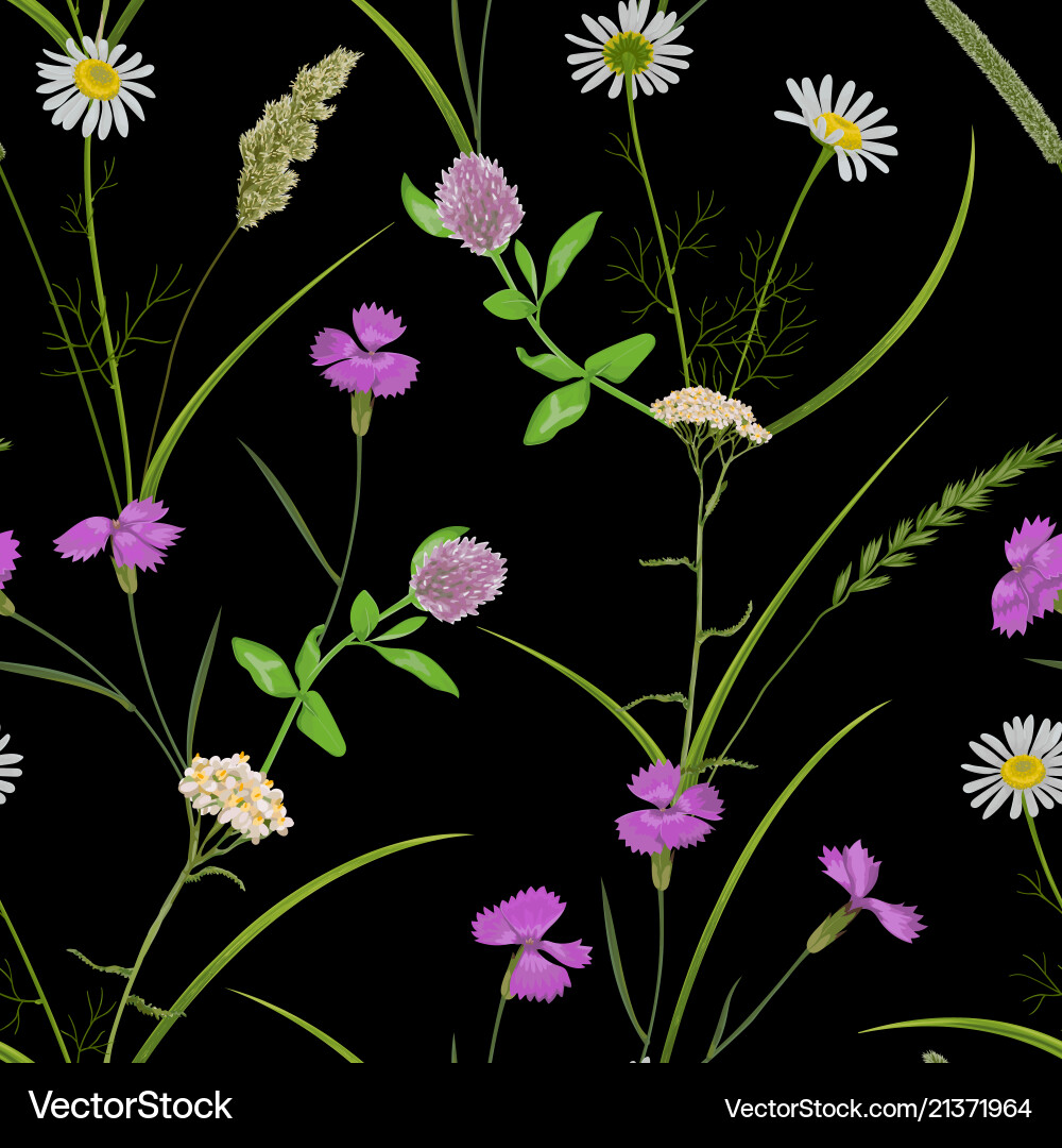 Seamless pattern with greenery Seamless pattern with greenery vector image