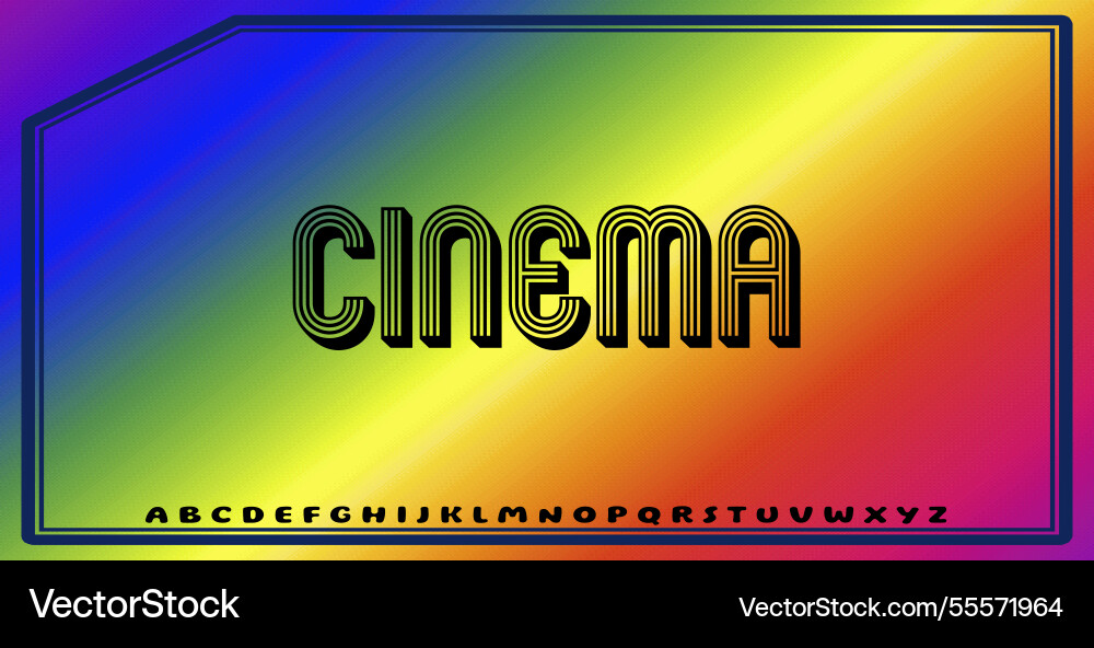 Text effects with editable colors and abstract vector image