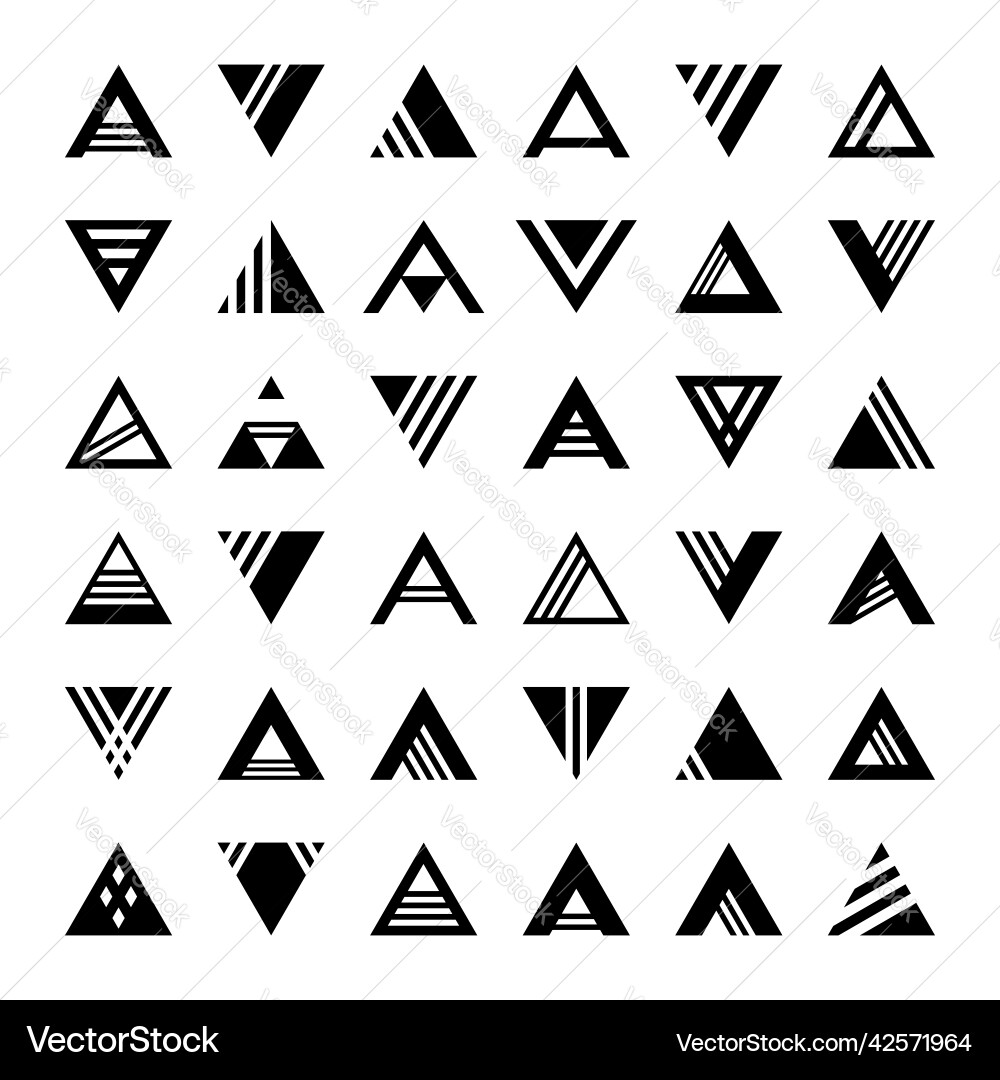 Triangle design elements Triangle design elements vector image