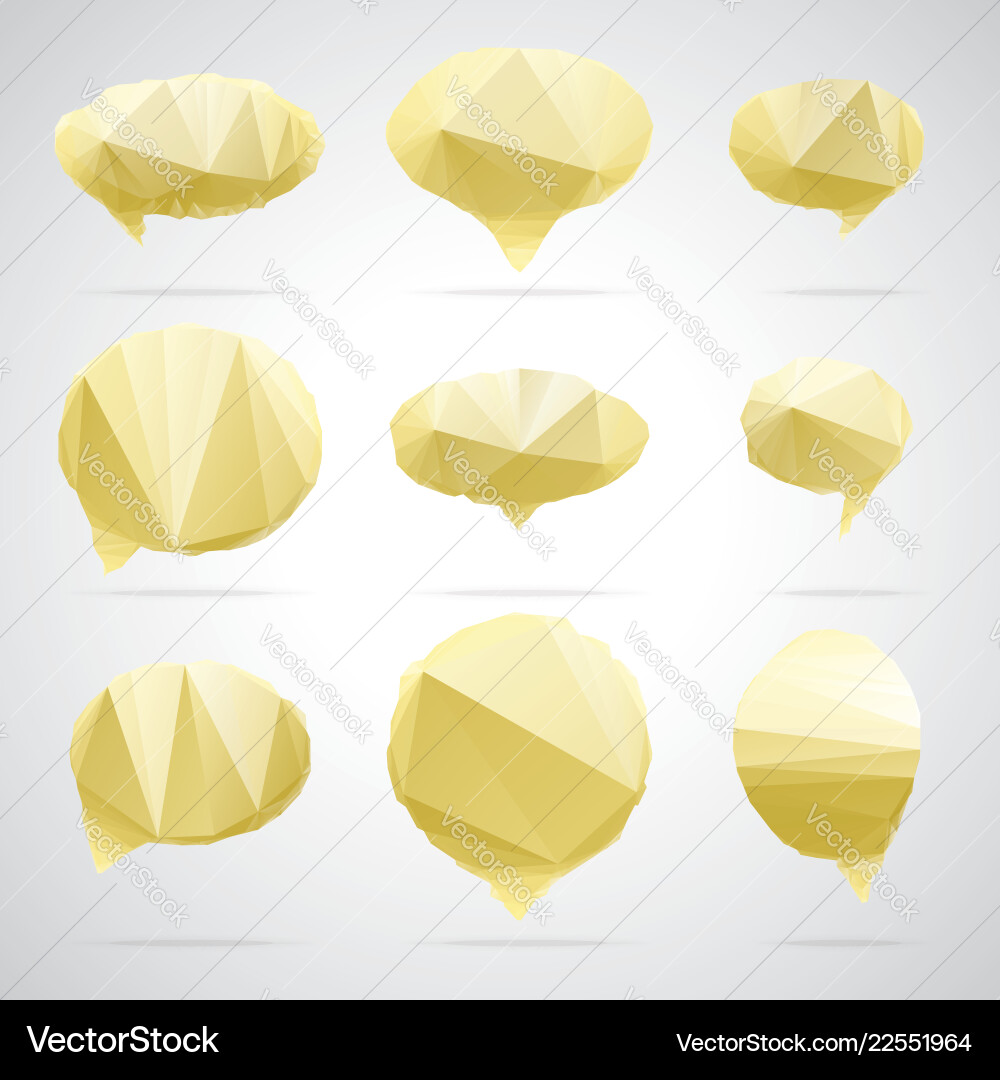 Triangle speech clouds - triangular Triangle speech clouds - triangular vector image