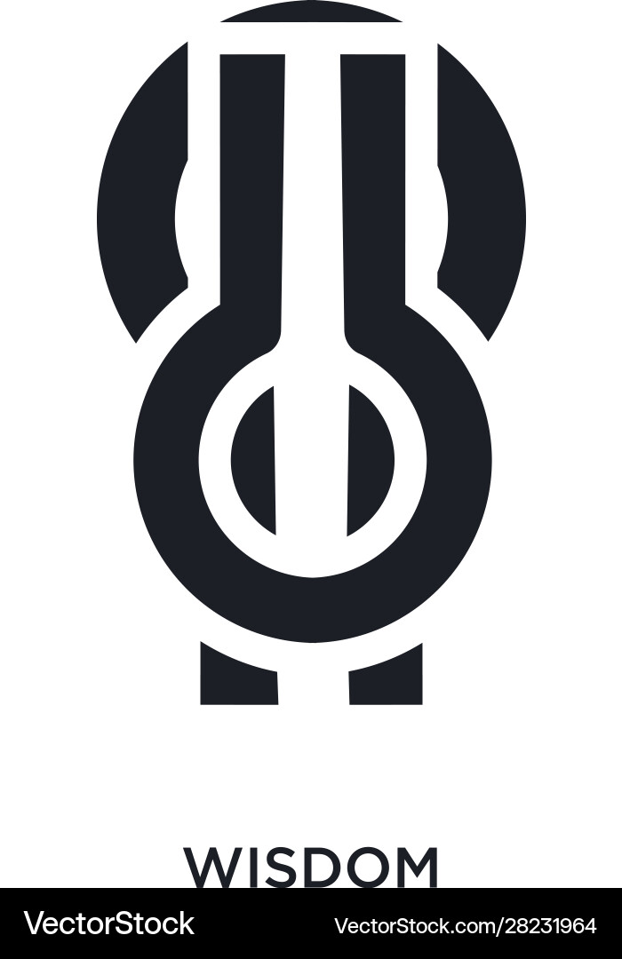 Wisdom isolated icon simple element from zodiac Vector Image