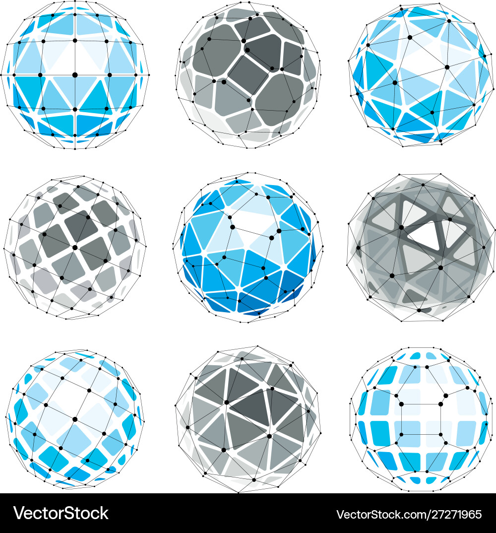 3d digital wireframe spherical objects made using 3d digital wireframe spherical objects made using vector image