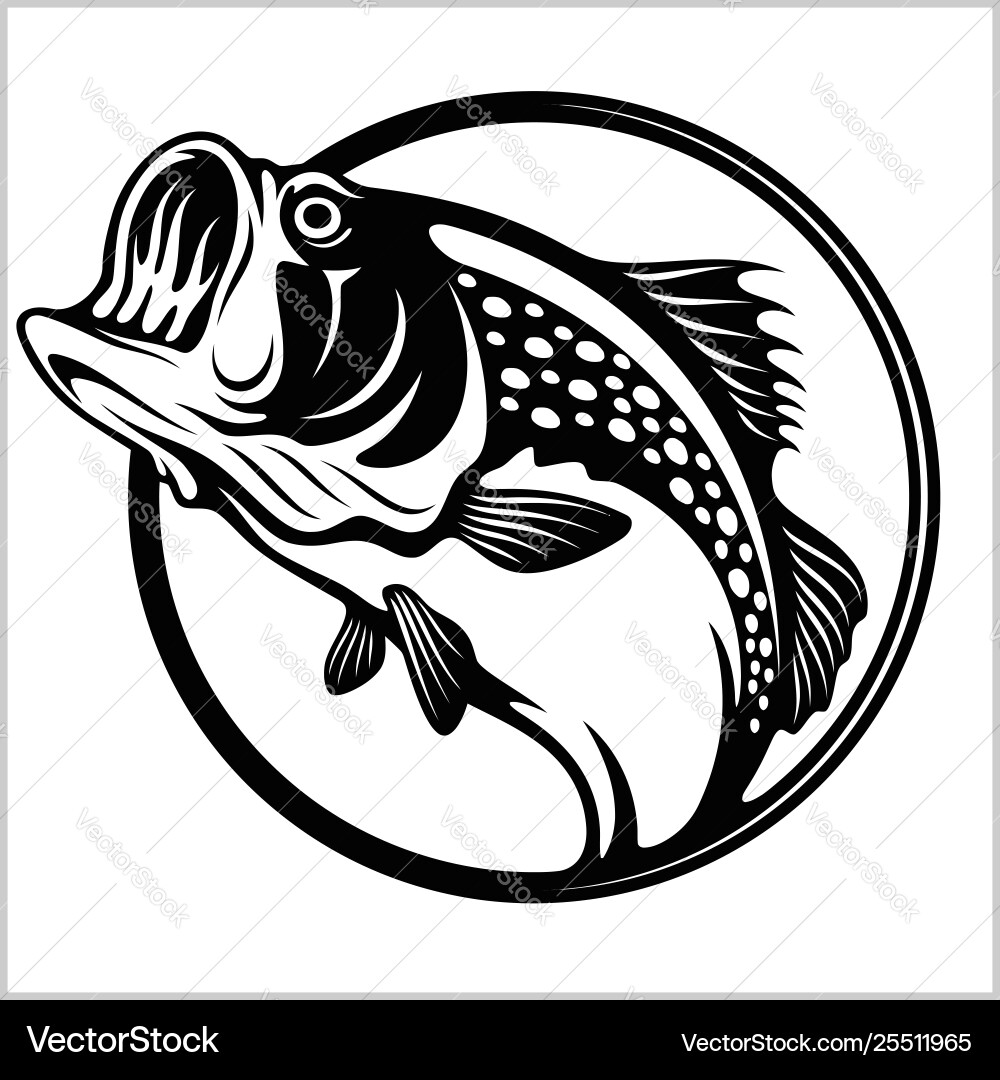 Bass Fishing Club Logo Emblem vector image
