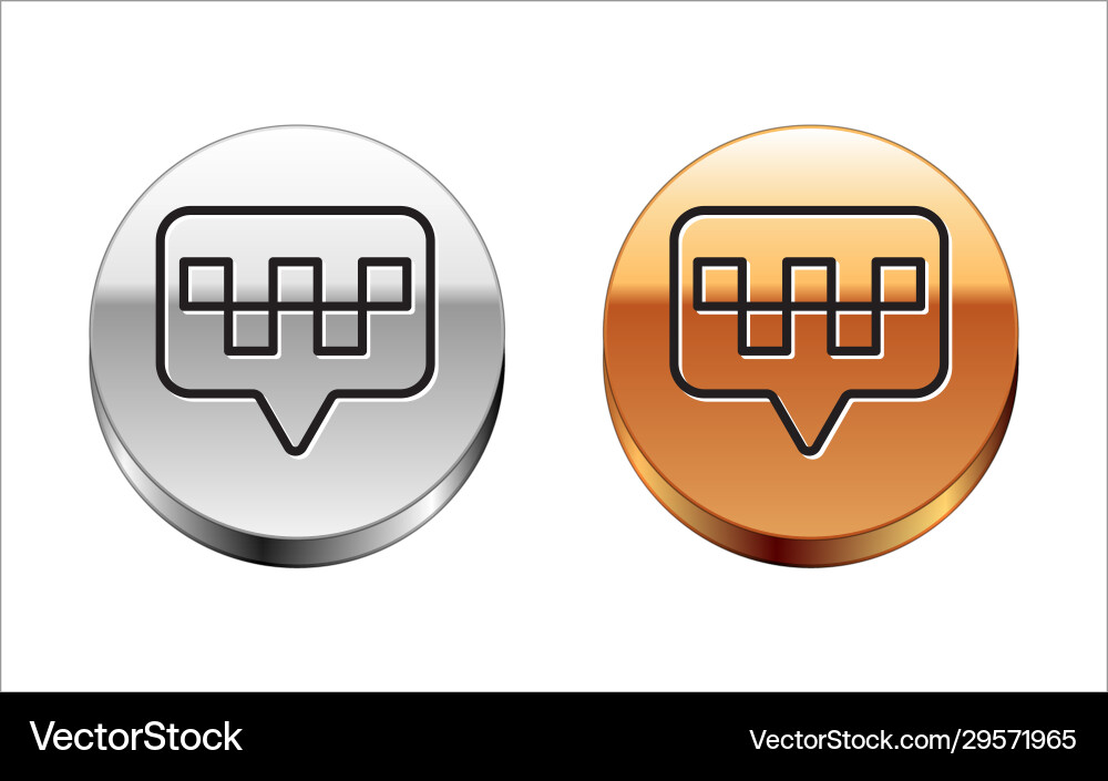 Black line map pointer with taxi icon isolated Black line map pointer with taxi icon isolated vector image
