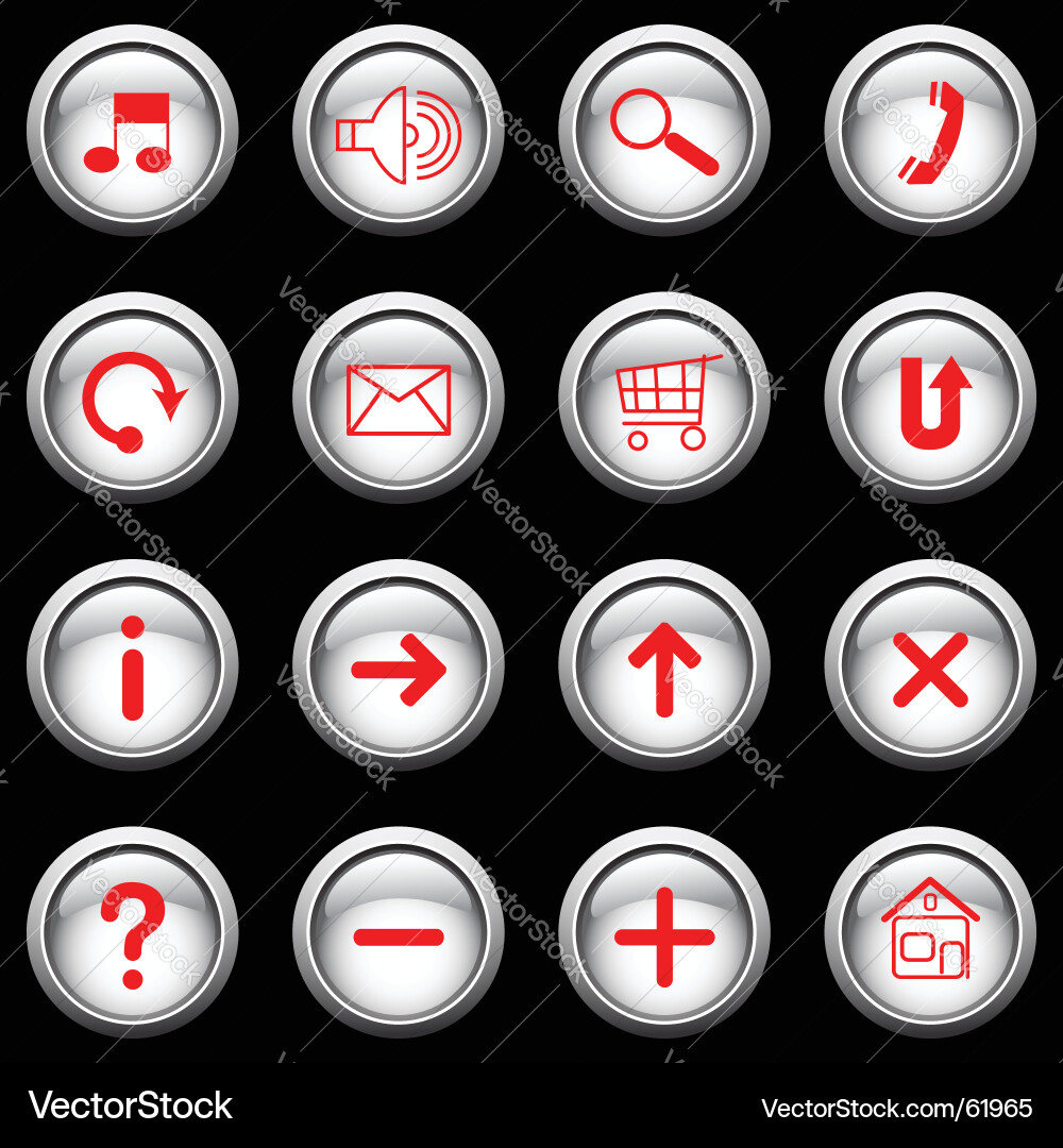 Buttons Vector Image
