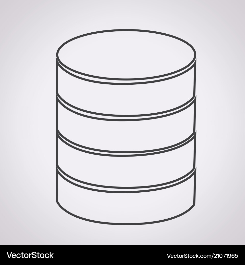 Database Icon - Data Storage vector image