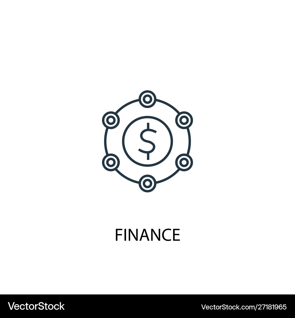 Finance concept line icon simple element vector image