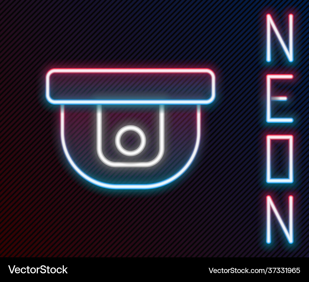 Glowing neon line motion sensor icon isolated Glowing neon line motion sensor icon isolated vector image