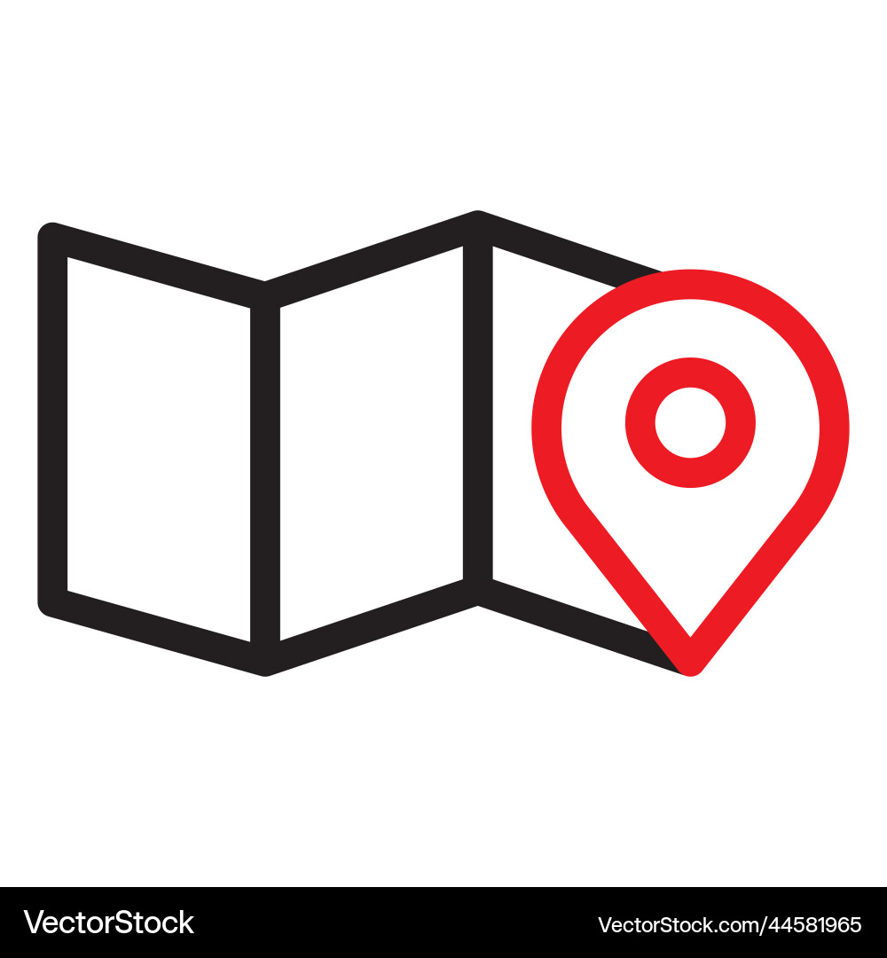 Map with pin geo locate pointer icon maps Map with pin geo locate pointer icon maps vector image