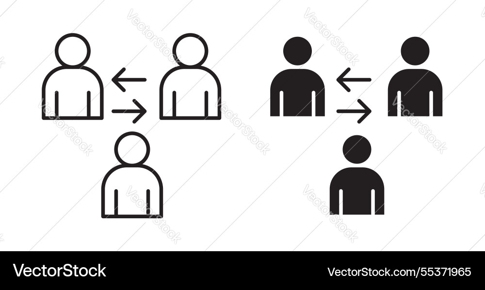 Mediator icon set in thin line for web Mediator icon set in thin line for web Vector Image