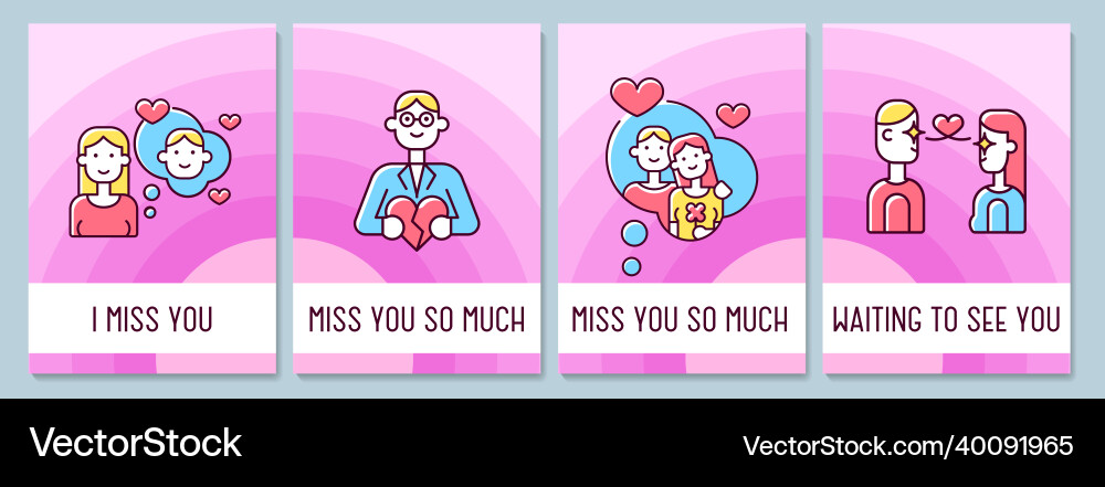 Message for partner greeting card with color icon Message for partner greeting card with color icon vector image