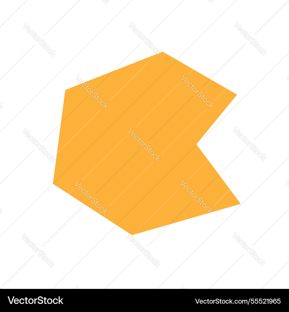 Orange polygon basic simple shapes isolated Vector Image