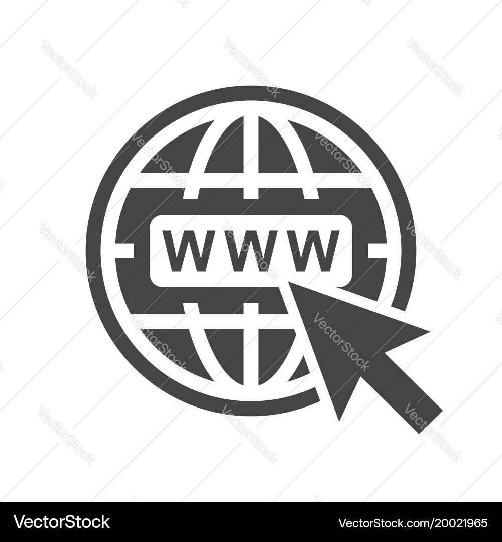 Web Icon - Internet Globe Symbol vector image