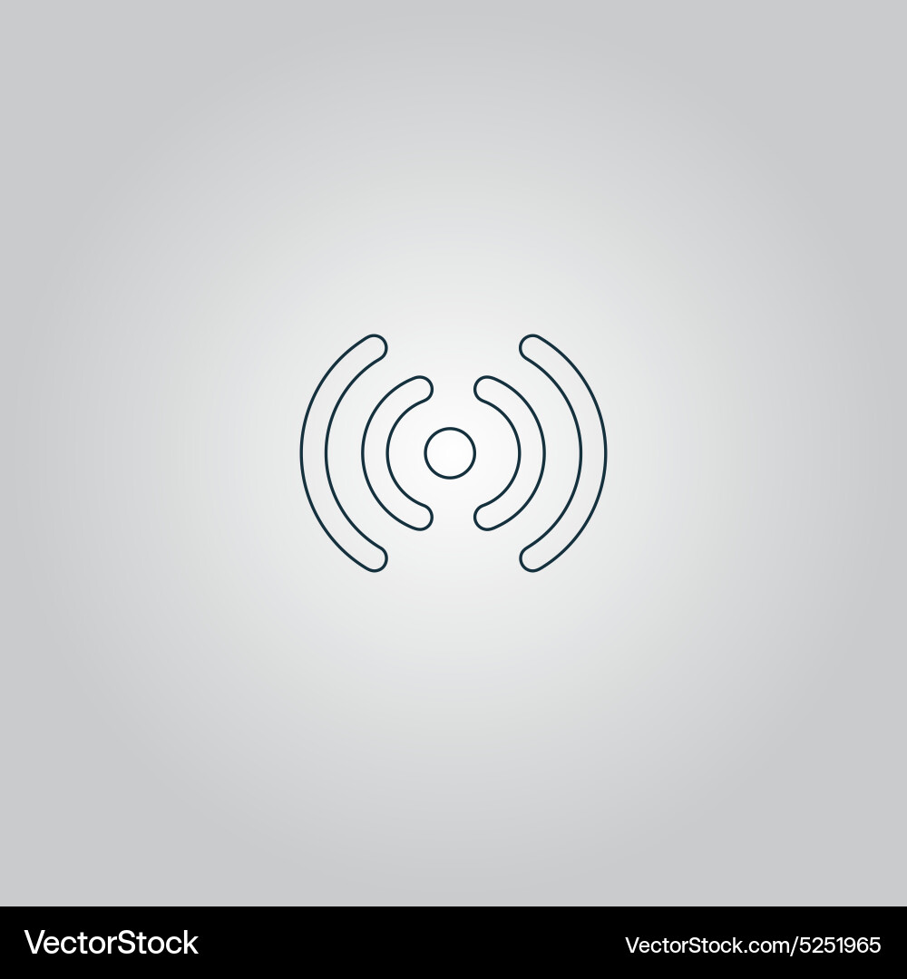 Wireless network icon wifi zone signal Vector Image