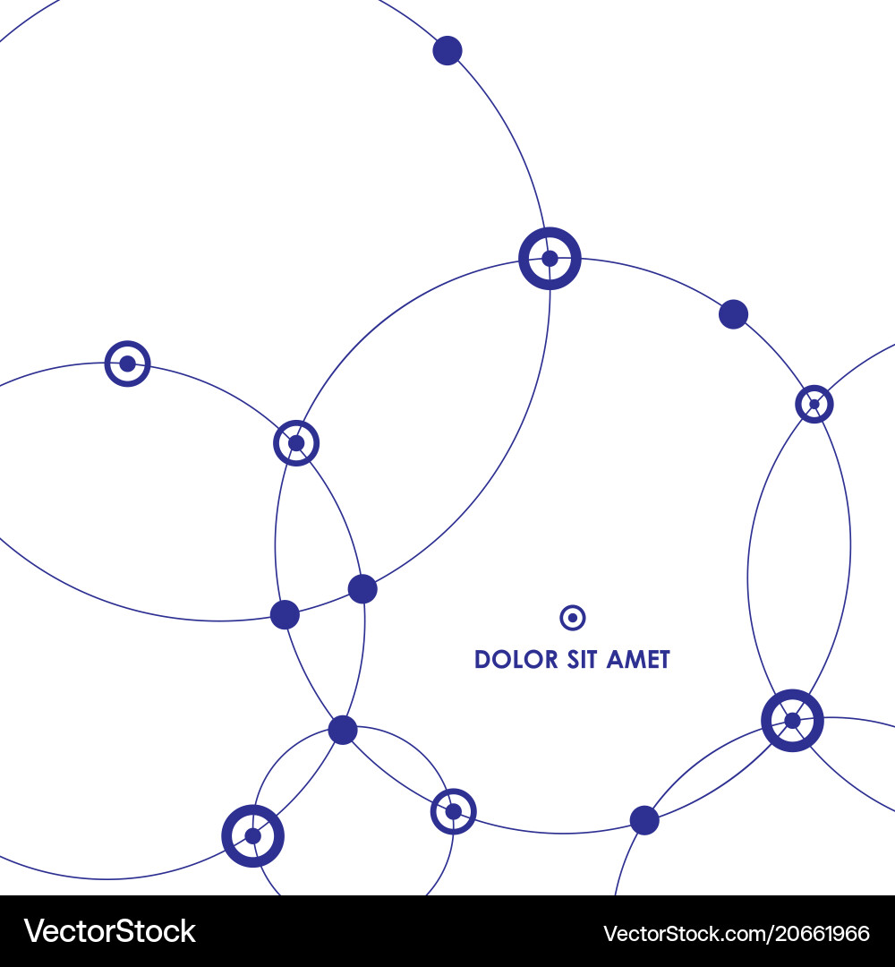 Abstract background with circles and dots connect Abstract background with circles and dots connect vector image