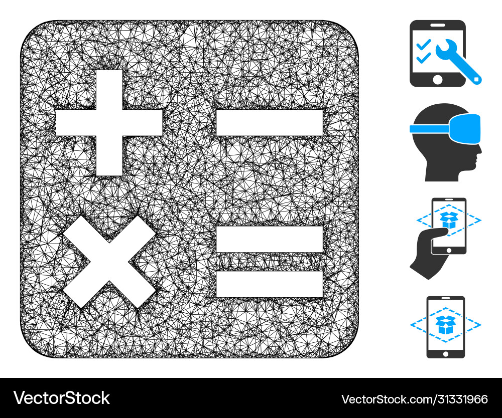 Calculation web mesh Calculation web mesh Vector Image