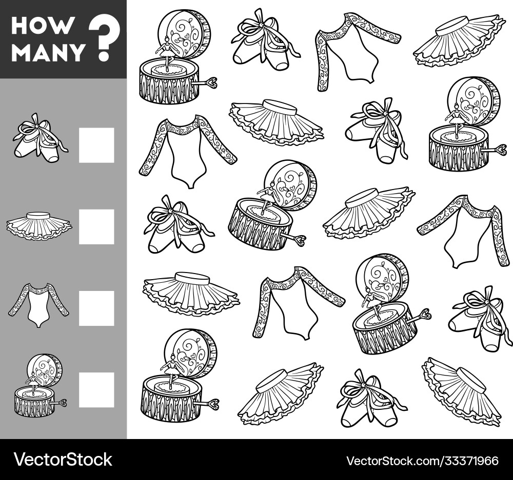 Counting game for preschool children count how Counting game for preschool children count how vector image