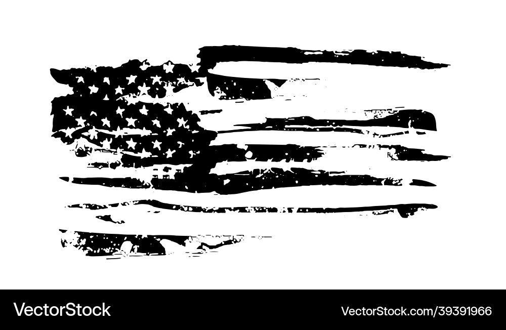 Distressed American Flag Splash Vector Image
