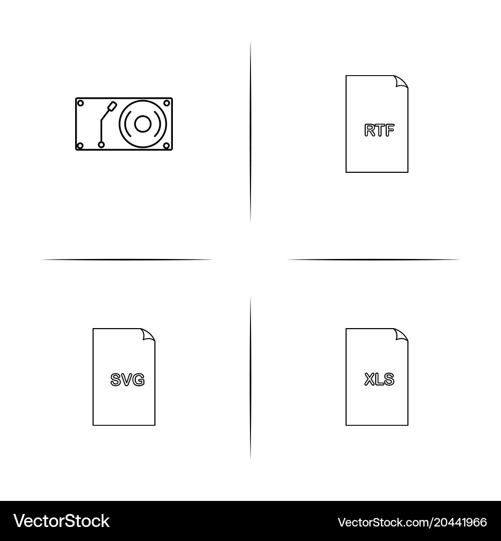 Files and folders sign simple linear icon vector image