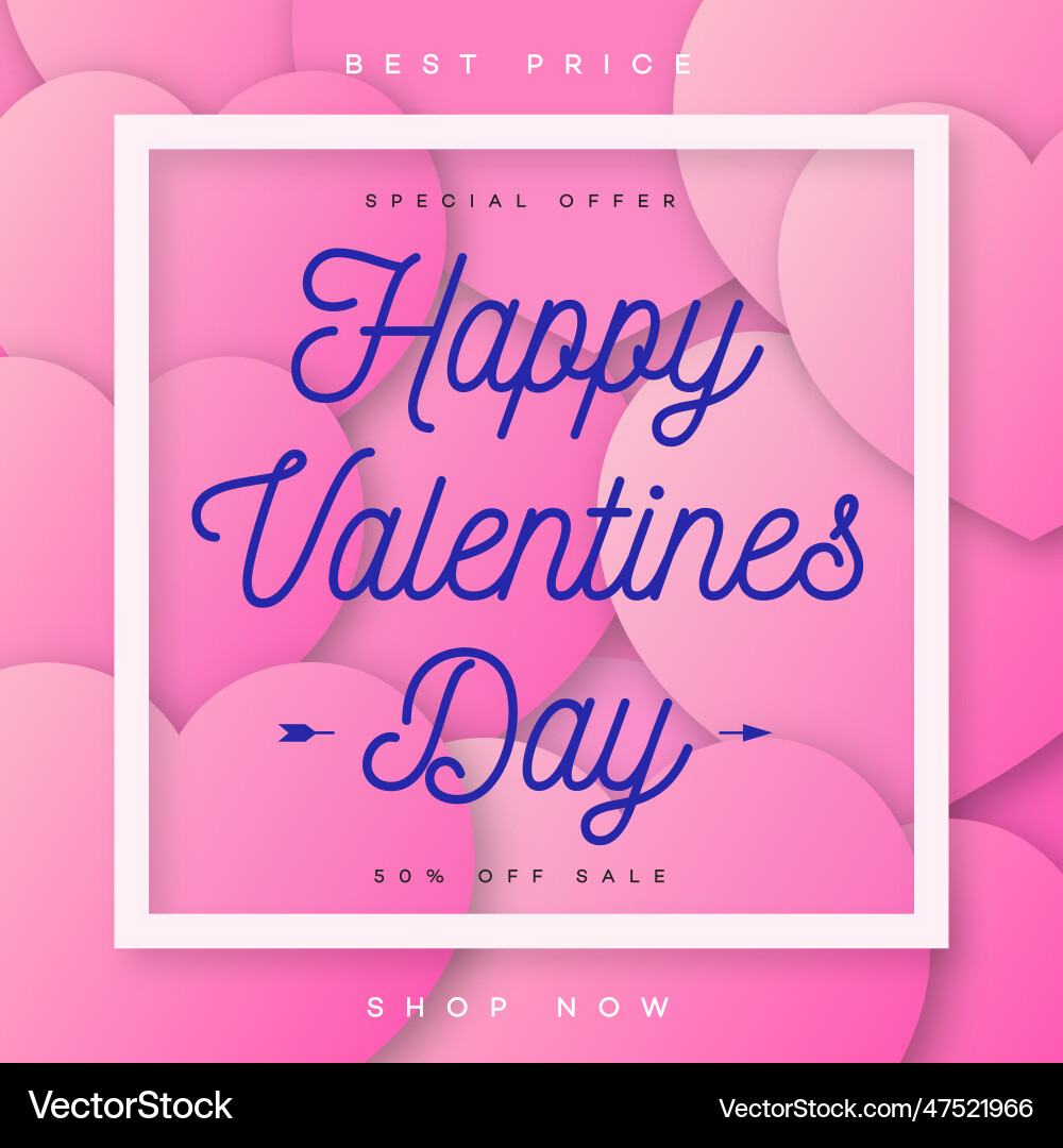 Happy valentines Banner Verkauf mit Sonderangebot Happy valentines Banner Verkauf mit Sonderangebot vektorbild