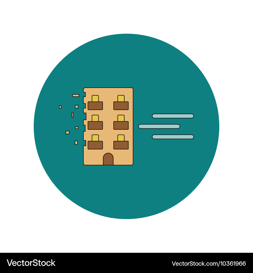 In flat design of building vector image