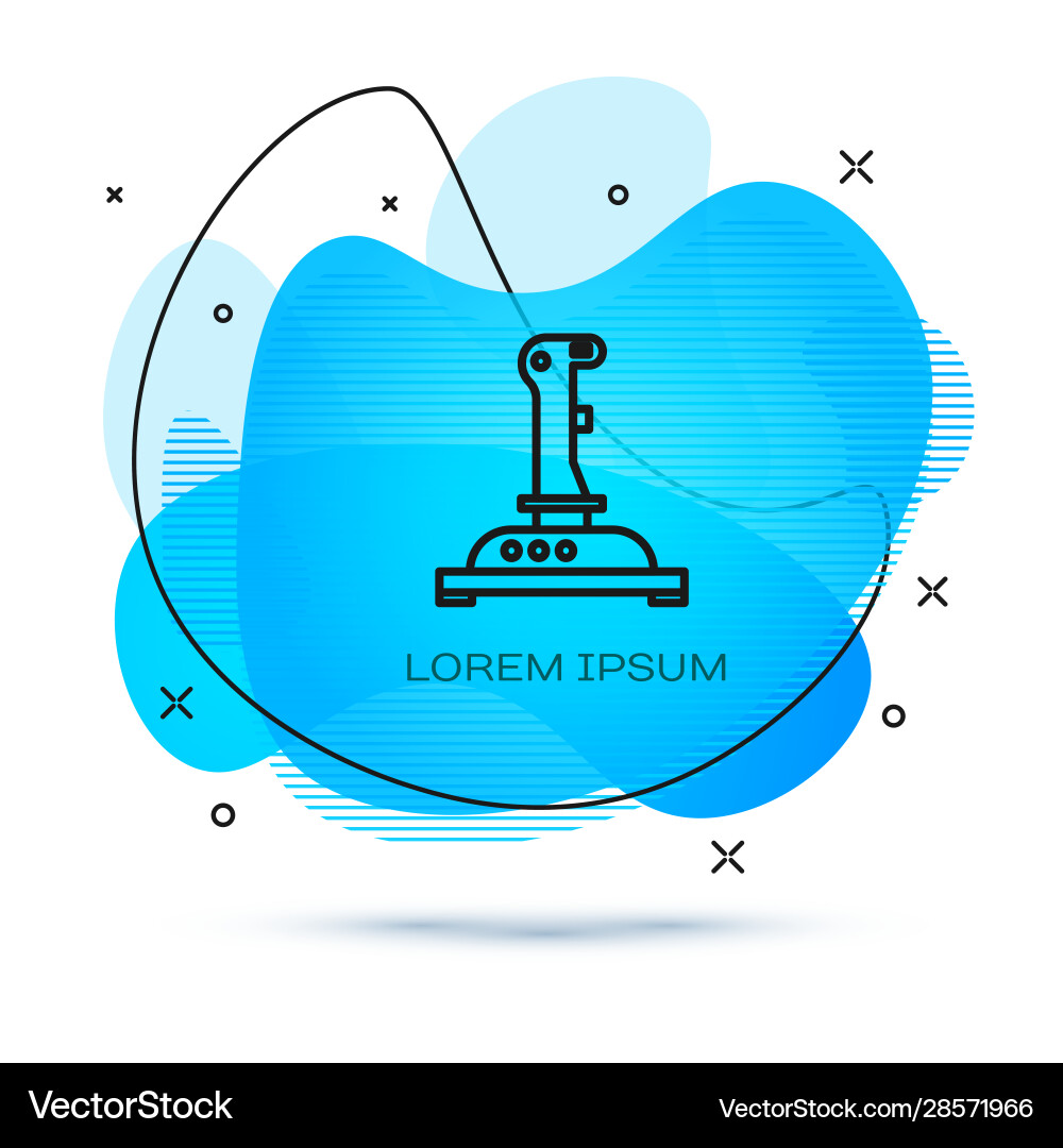 Line joystick for arcade machine icon isolated Vector Image