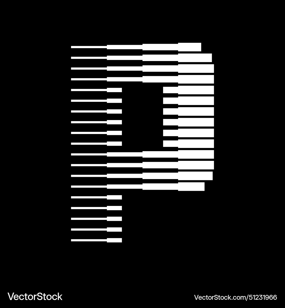 P letter lines logo icon Royalty Free Vector Image