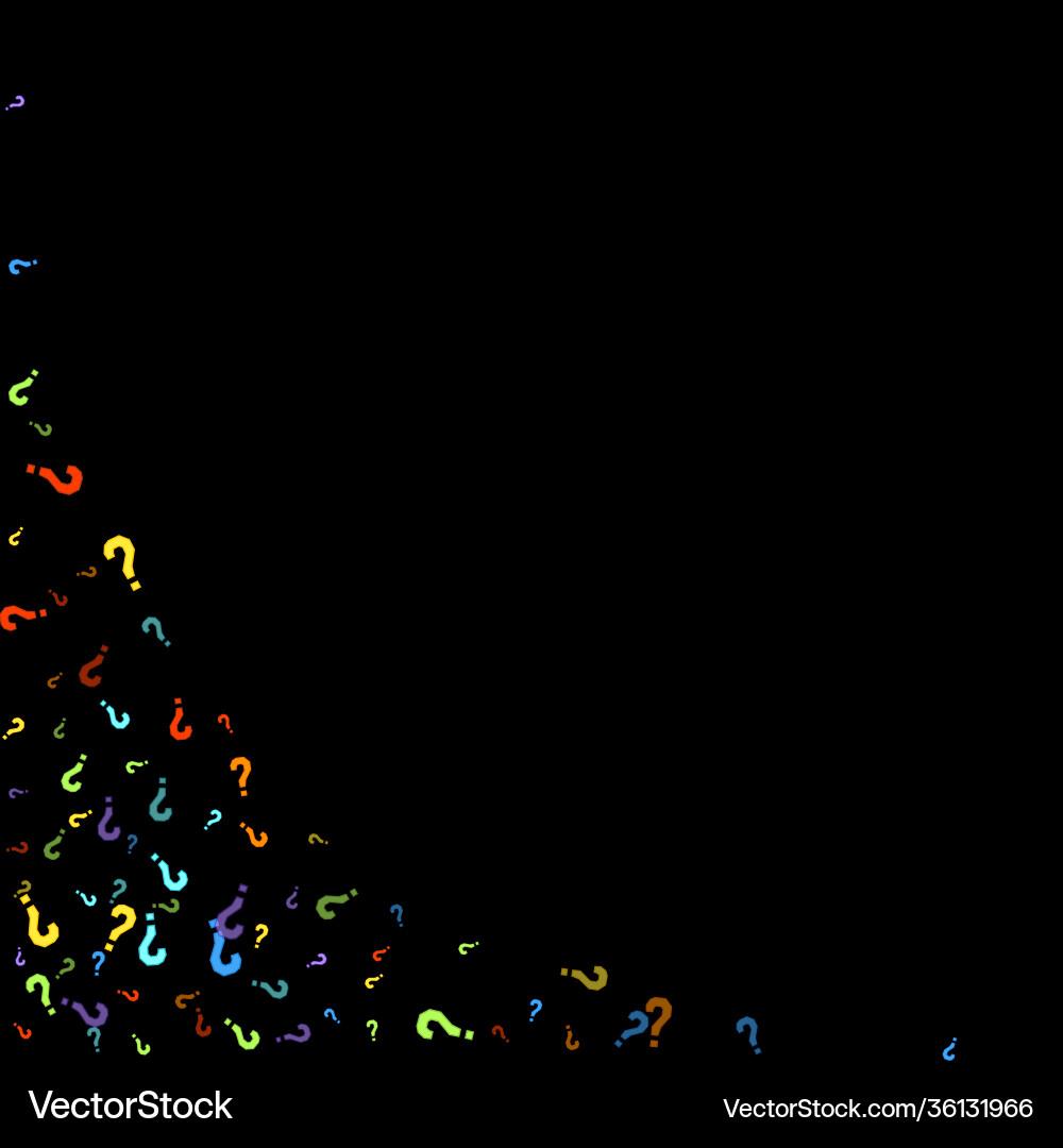 Question marks quiz doubt poll query public Vector Image