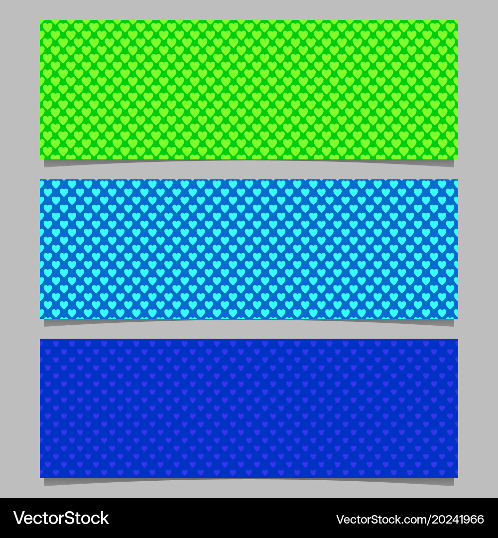 Seamless heart pattern banner background design vector image