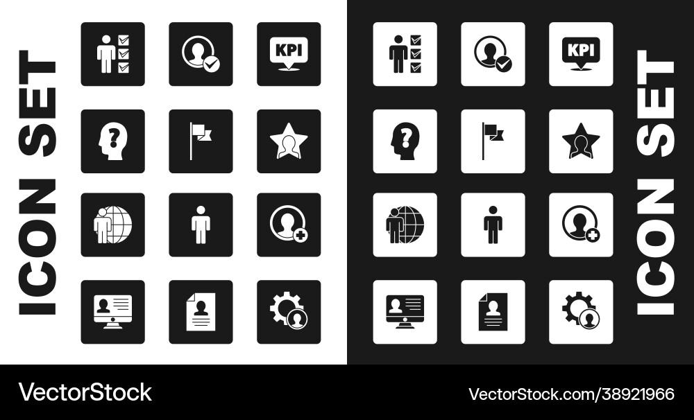 Set key performance indicator location marker Set key performance indicator location marker vector image