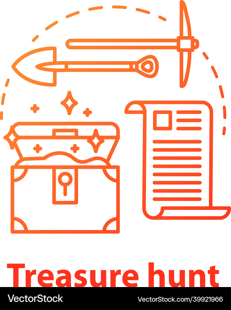 Treasure hunt concept icon arheological Treasure hunt concept icon arheological vector image