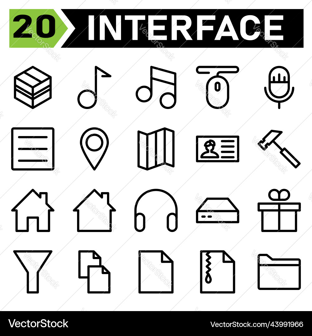 Web-Interface-Symbol-Set enthalten Paket Box Web-Interface-Symbol-Set enthalten Paket Box vektorbild