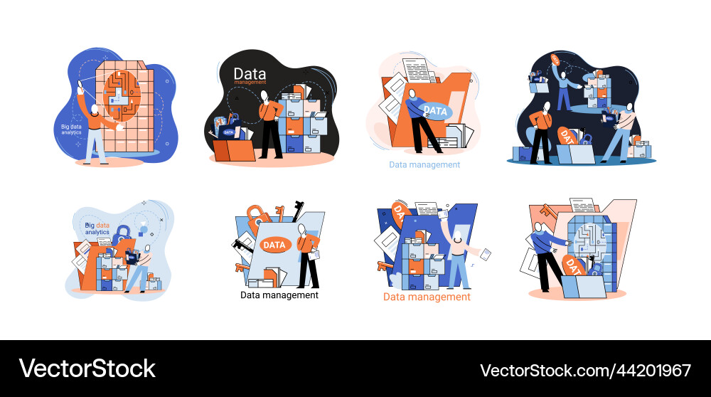 Big data analytics platform management Big data analytics platform management vector image