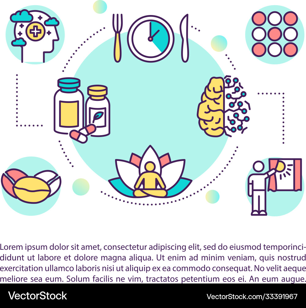 Biohacking tips concept icon with text Royalty Free Vector