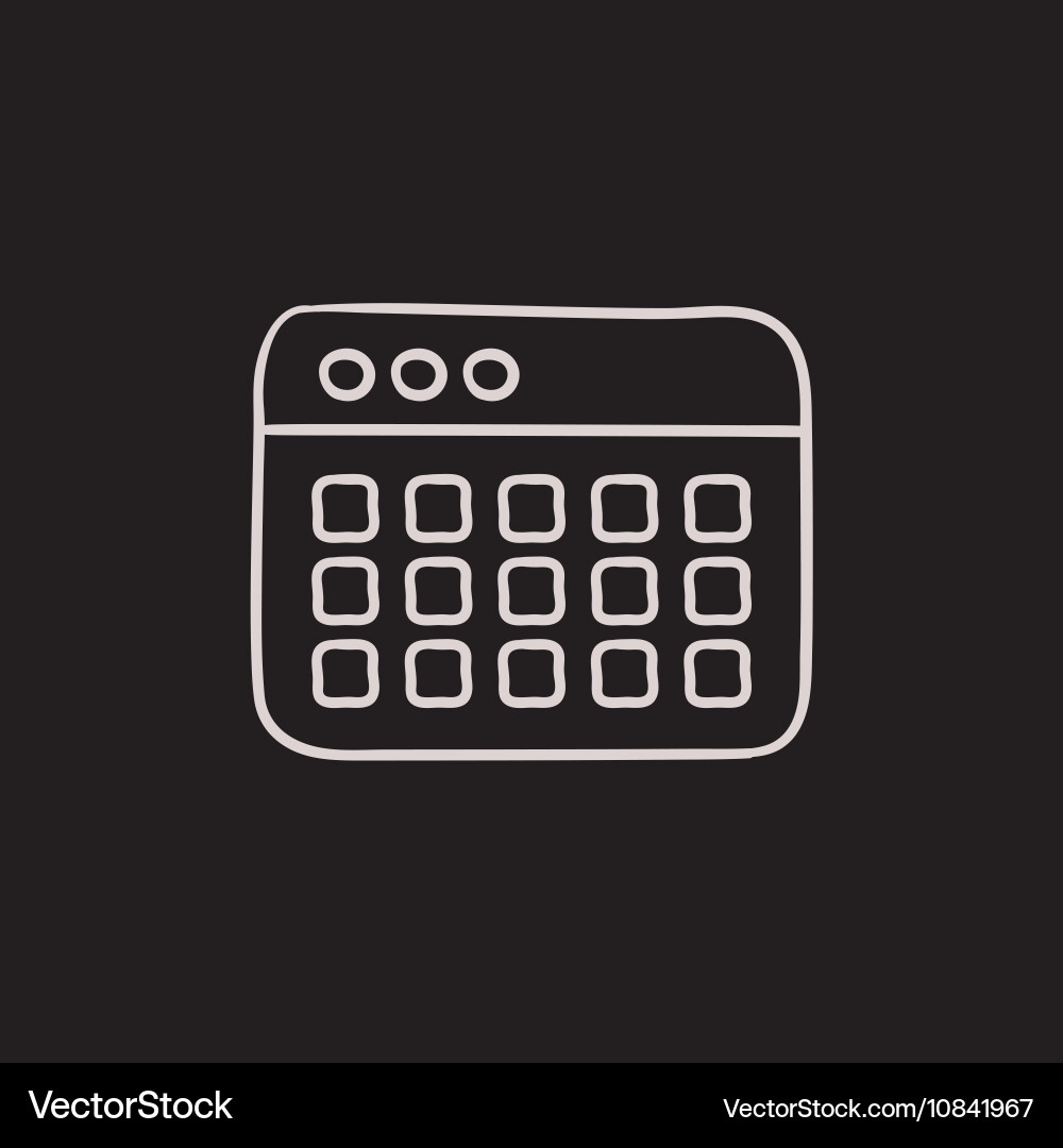 Browser window with folders sketch icon vector image