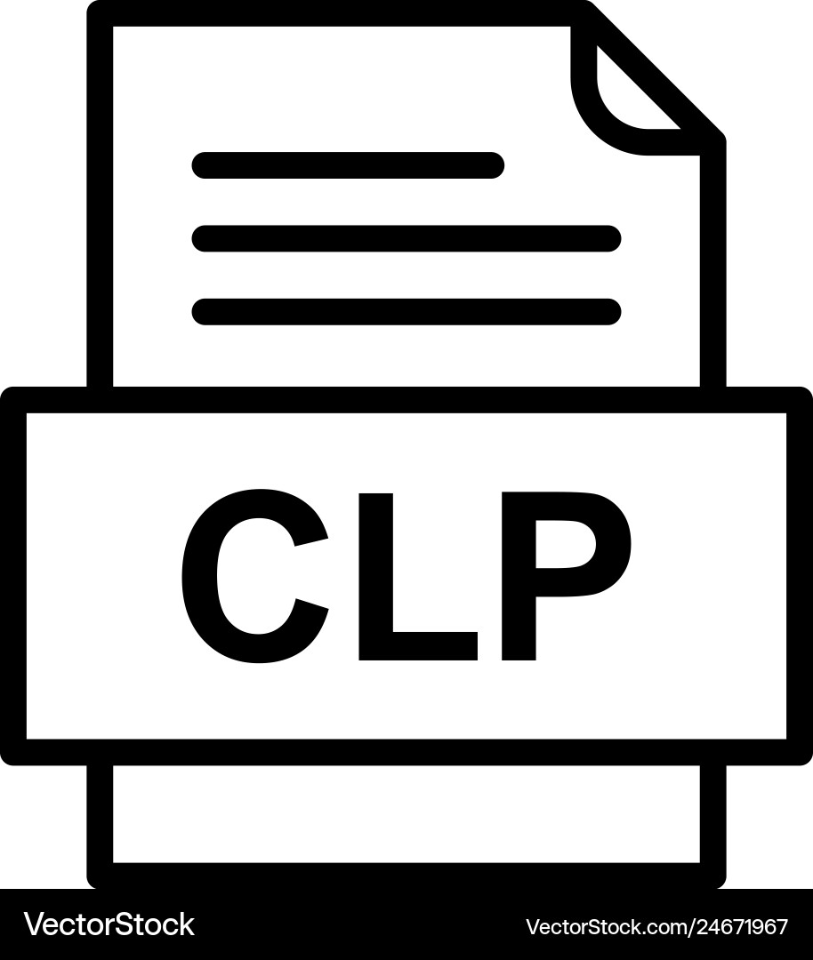 Clp file document icon vector image