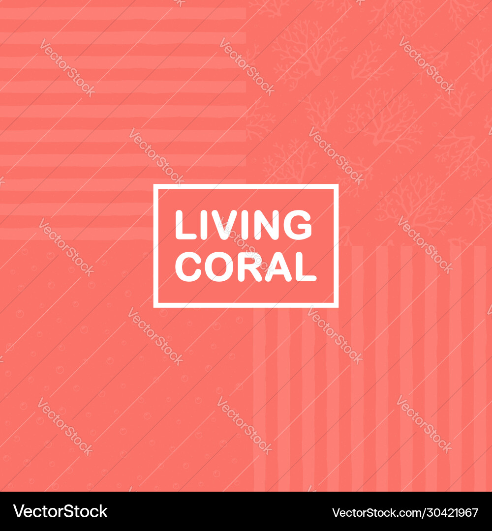 Coral Pattern Abstract Seamless Vector Image