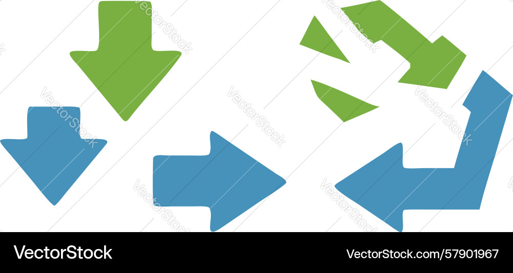 Data exchange icon with arrows network Vector Image