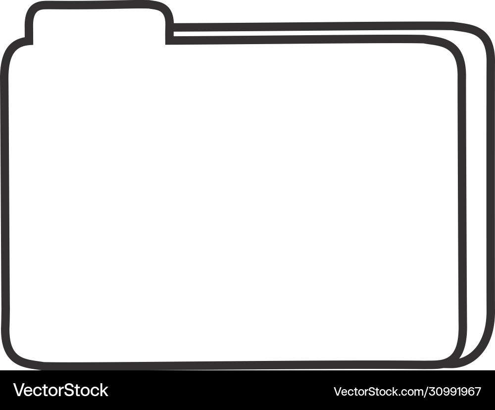 Document folder icon line style Vector Image