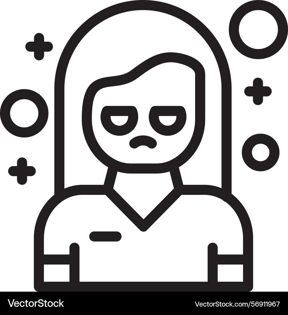 Gloom linear style icon design Vector Image